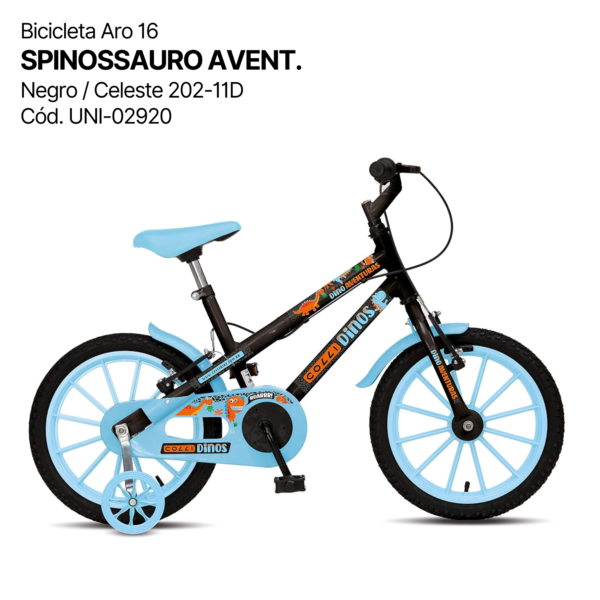 BICICLETA ARO 16 SPINOSSAURO AVENT.