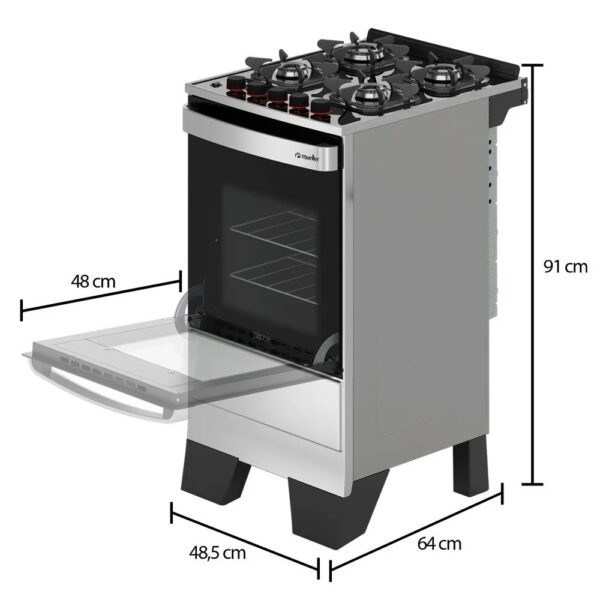 COCINA MUELLER PIACERE VETRO INOX 4H - Image 2