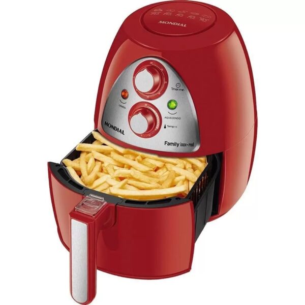 AIR FRYER MONDIAL 4LTS. FAMILY INOX ROJO