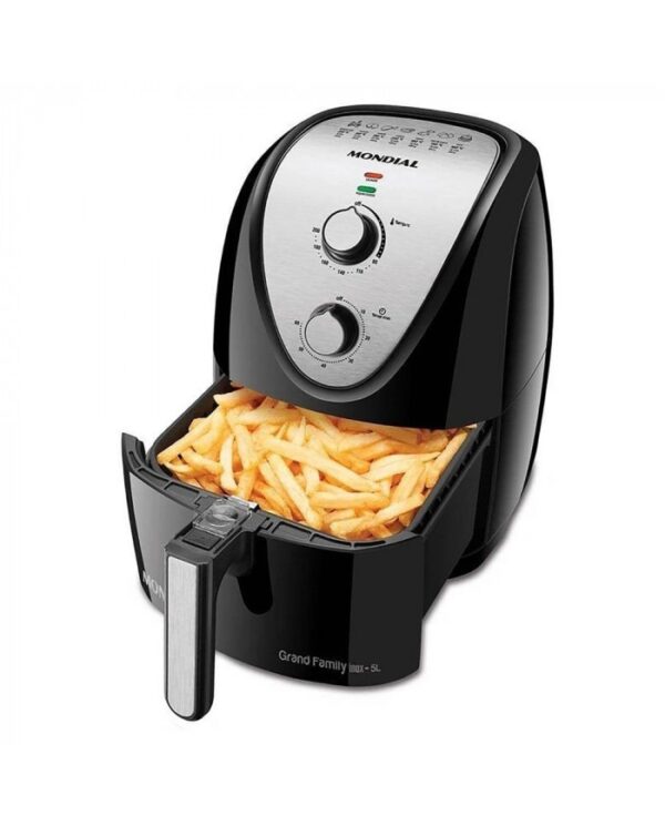 AIR FRYER GRAND FAMILY INOX AFN-50-220V 5LTS NEGRO/PLATA